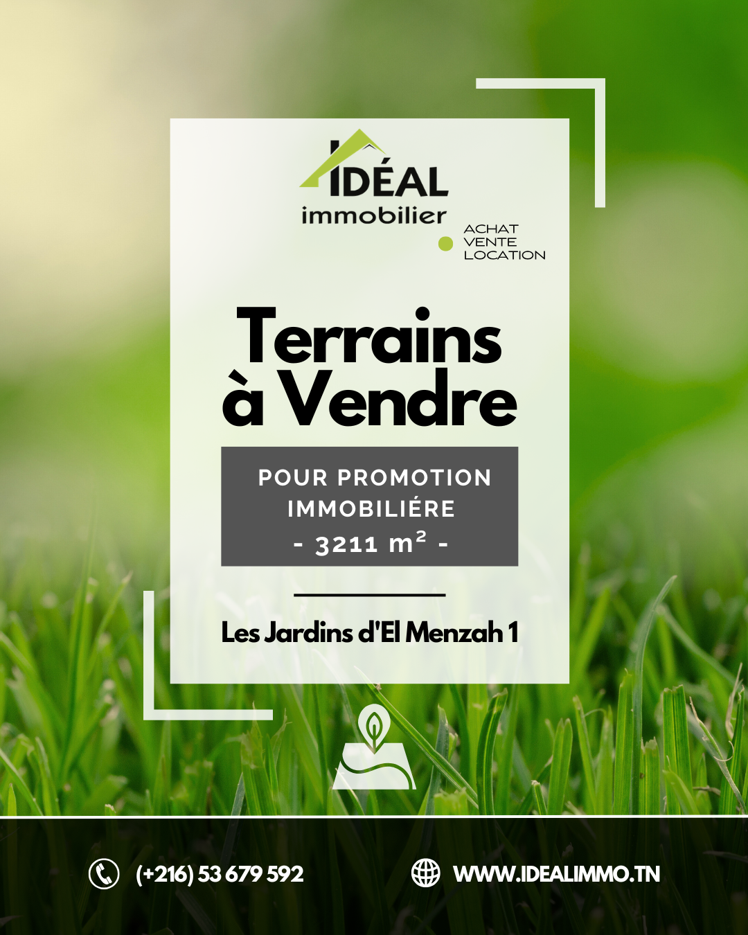 errain promotion immobilière Jardin Menzah 1